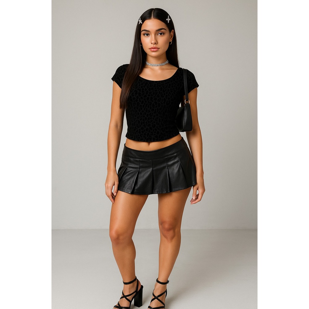Y2K Willow Clay Top‎ Womens M Velvet Burnout Whimsigoth Animal Print Baddie Club